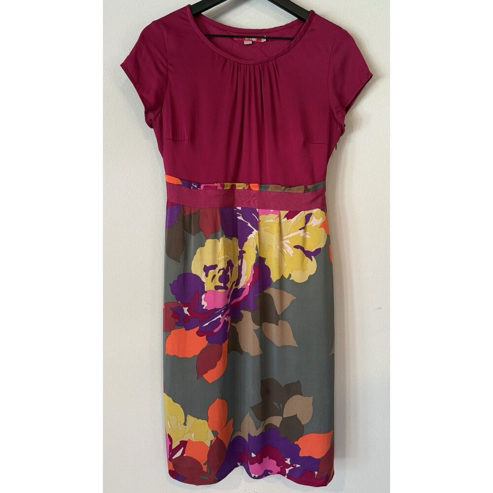 Boden Silk Sheath Dress US 6 Floral Lined Slinky